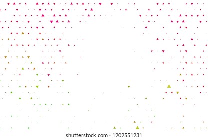 Light Pink, Green vector cover in polygonal style. Illustration with set of colorful triangles. Modern template for your landing page.