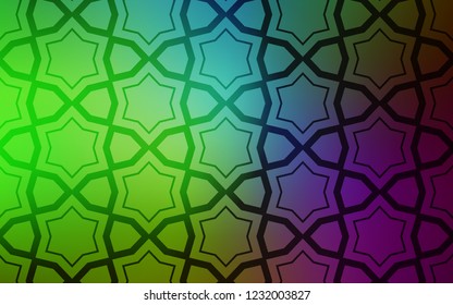Light Pink, Green vector cover with small and big stars. Modern geometrical abstract illustration with stars. Pattern for new year ad, booklets.