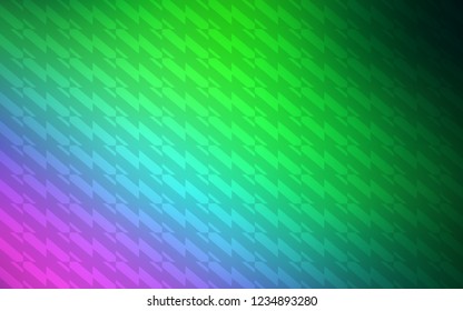 Light Pink, Green vector cover with stright stripes. Blurred decorative design in simple style with lines. Pattern for ads, posters, banners.