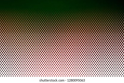 Light Pink, Green vector cover with spots. Glitter abstract illustration with blurred drops of rain. Design for posters, banners.