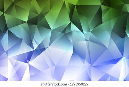 Light Pink, Green vector cover in polygonal style. Beautiful illustration with triangles in nature style. Pattern for commercials.