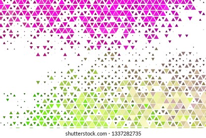 Light Pink, Green vector cover in polygonal style. Abstract gradient illustration with triangles. Smart design for your business advert.