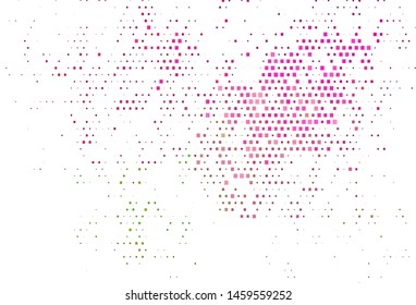 Light Pink, Green vector cover in polygonal style. Illustration with set of colorful rectangles. Smart design for your business advert.
