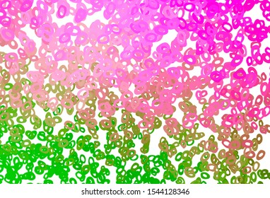 Light Pink, Green vector cover with spots. Illustration with set of shining colorful abstract circles. Completely new template for your brand book.