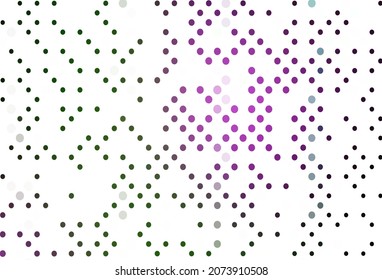 Light Pink, Green vector cover with spots. Abstract illustration with colored bubbles in nature style. Completely new template for your brand book.
