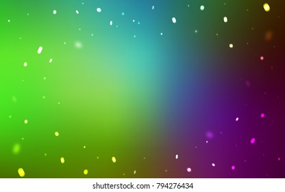 Light Pink, Green vector cover with beautiful snowflakes. Decorative shining illustration with snow on abstract template. The pattern can be used for new year leaflets.