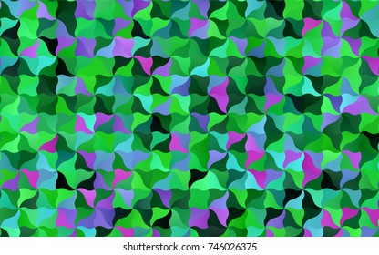 Light Pink, Green vector crooked abstract template. blurred geometric sample with gradient.  The pattern of blurred lines for your business design.
