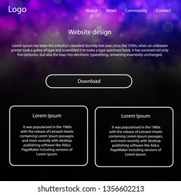 Light Pink, Green vector design ui kit with universe stars. Decorative ui kit design in abstract style with colorful sky. Modern template for your landing page.