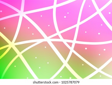 Light Pink, Green vector doodle blurred pattern. Decorative shining illustration with doodles on abstract template. A completely new design for your business.