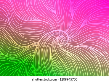 Light Pink, Green vector doodle blurred background. Colorful abstract illustration with lines in Asian style. The completely new template can be used for your brand book.
