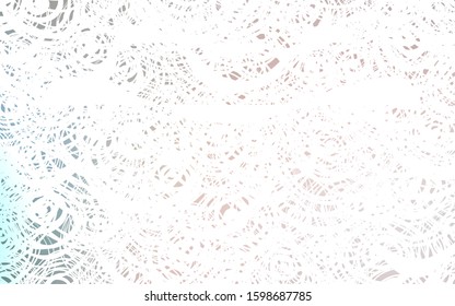 Light Pink, Green vector doodle blurred pattern. A completely new color illustration in doodle style with roses. The completely new template can be used for your brand book.