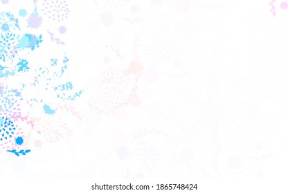 Light Pink, Green vector doodle layout with flowers Doodle illustration of flowers in Origami style. Doodle design for your web site.