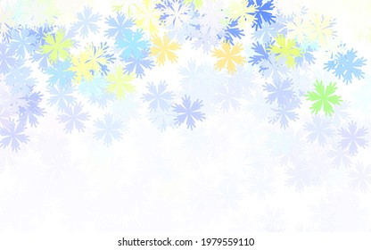Light Pink, Green vector doodle background with flowers. Brand new colored illustration with flowers. Hand painted design for web, leaflets.