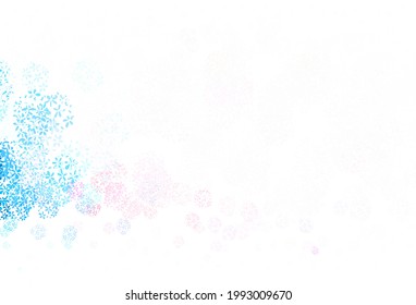 Light Pink, Green vector doodle background with leaves. leaves on blurred abstract background with gradient. A new texture for your wallpaper design.