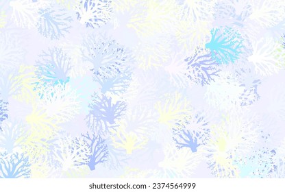 Ligero rosa, Green vector doodle plantilla con ramas, hojas. Decoración de estilo indio con fondo blanco. Diseño pintado a mano para web, envoltura.