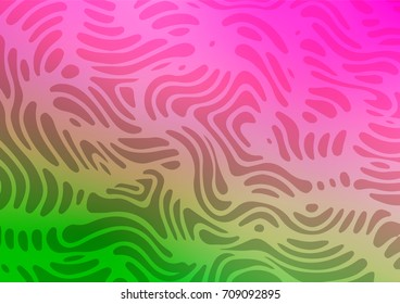 Light Pink, Green vector doodle blurred pattern. Ethnic elegant zentangle pattern with gradient. The best blurred design for your business.