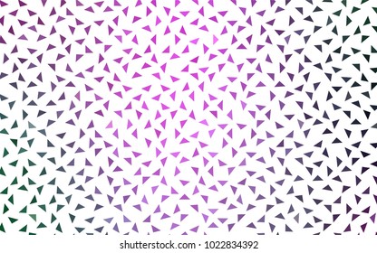 Light Pink, Green vector geometric simple minimalistic background, which consist of triangles on white background. Triangular pattern with gradient for your business design. 