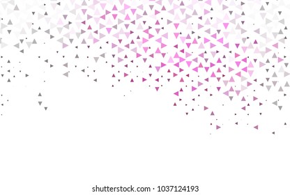 Light Pink, Green vector geometric simple minimalistic background, which consist of triangles on white background. Triangular pattern with gradient for your business design. 