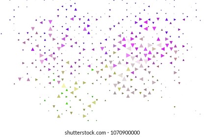 Light Pink, Green vector geometric simple minimalistic background, which consist of triangles on white background. Triangular pattern with gradient for your business design. 