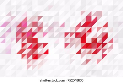 Light Pink, Green vector geometric simple minimalistic background, which consist of triangles on white background. Triangular pattern with gradient for your business design. 