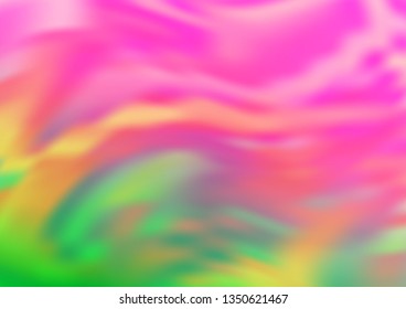 Light Pink, Green vector glossy bokeh pattern. Colorful illustration in abstract style with gradient. The blurred design can be used for your web site.