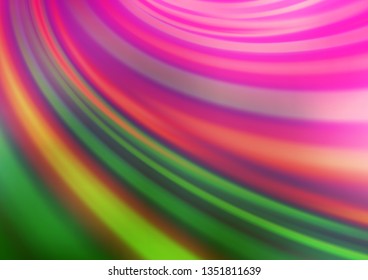 Light Pink, Green vector glossy bokeh pattern. Creative illustration in halftone style with gradient. Brand new style for your business design.