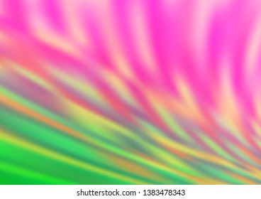 Light Pink, Green vector glossy abstract background. Glitter abstract illustration with an elegant design. The template can be used for your brand book.