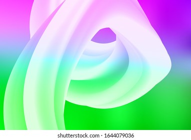 Light Pink, Green vector glossy abstract backdrop. New colored illustration in blur style with gradient. New style for your business design.