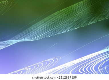 Light Pink, Green vector glossy abstract background. Modern abstract illustration with gradient. New way of your design.