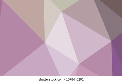 Light Pink, Green vector gradient triangles texture. Creative geometric illustration in Origami style with gradient. Best triangular design for your business.