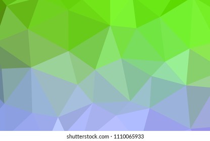 Light Pink, Green vector gradient triangles texture. Creative illustration in halftone style with triangles. Brand new style for your business design.