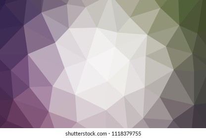 Light Pink, Green vector gradient triangles texture. Creative illustration in halftone style with triangles. Brand new design for your business.