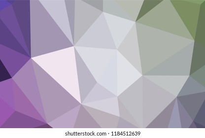 Light Pink, Green vector gradient triangles texture. Shining colorful illustration with triangles. Best triangular design for your business.