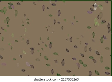 Light Pink, Green vector hand painted background. Creative illustration in simple style with leaves. The template for background of cell phones.