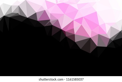 Light Pink, Green vector hexagon mosaic texture. Creative illustration in halftone style with gradient. The polygonal design can be used for your web site.