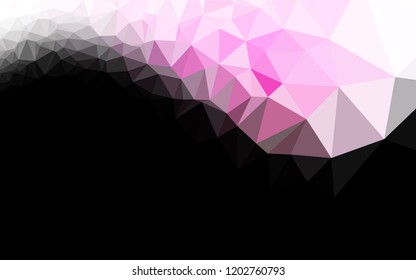 Light Pink, Green vector hexagon mosaic cover. Glitter abstract illustration with an elegant design. The best triangular design for your business.