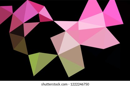Light Pink, Green vector hexagon mosaic template. A vague abstract illustration with gradient. The completely new template can be used for your brand book.