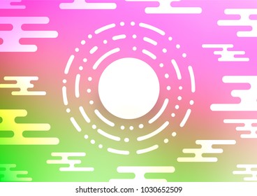 Light Pink, Green vector indian curved texture. A completely new color illustration in doodle style. The doodle design can be used for your web site.