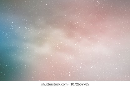 Light Pink, Green vector layout with cosmic stars. Shining illustration with sky stars on abstract template. Smart design for your business advert.