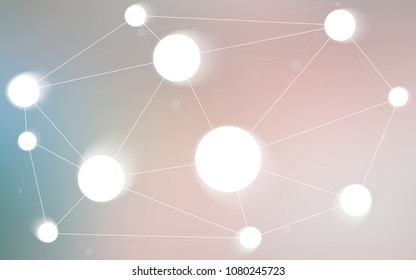 Light Pink, Green vector layout with circles, lines. Modern abstract colorful illustration with spheres and lines. Completely new template for your brand book.