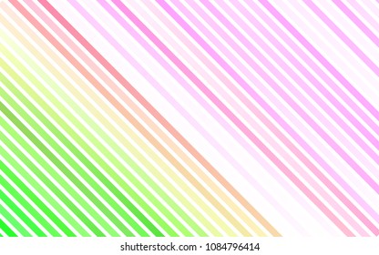 Light Pink, Green vector layout with flat lines. Modern geometrical abstract illustration with staves. Best design for your ad, poster, banner.