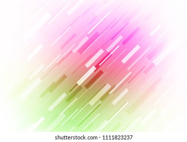 Light Pink, Green vector layout with flat lines. Blurred decorative design in simple style with lines. The template can be used as a background.