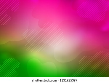 Light Pink, Green vector layout with flat lines. Modern geometrical abstract illustration with staves. The pattern can be used for websites.