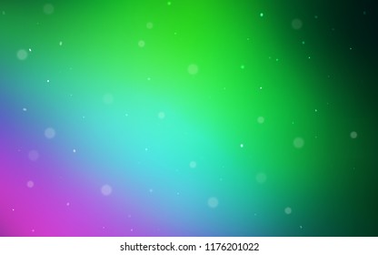 Light Pink, Green vector layout with circle shapes. Modern abstract illustration with colorful water drops. Pattern can be used as texture of wallpapers.