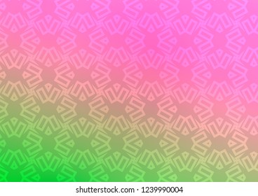 Light Pink, Green vector layout with lines, rectangles. Illustration with colorful triangles, rectangles. Smart design for your business advert.