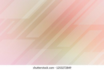 Light Pink, Green vector layout with flat lines. Lines on blurred abstract background with gradient. The pattern for ad, booklets, leaflets.