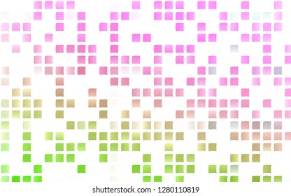 Light Pink, Green vector layout with lines, rectangles. Modern abstract illustration with colorful rectangles. Smart design for your business advert.