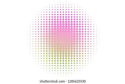 Light Pink, Green vector layout with circle shapes. Glitter abstract illustration with blurred drops of rain. Design for business adverts.