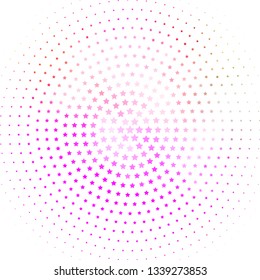 Light Pink, Green vector layout with bright stars. Shining colorful illustration with small and big stars. Theme for cell phones.