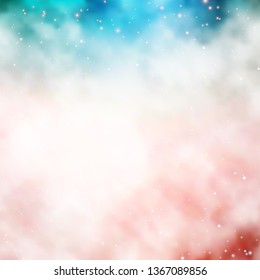 Light Pink, Green vector layout with bright stars. Blur decorative design in simple style with stars. Design for your business promotion.
